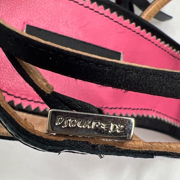 DSQUARED2 Women's Square Open Toe Bow Stiletto Pumps Sandal Heels EU Size 41 - Picture 14 of 16